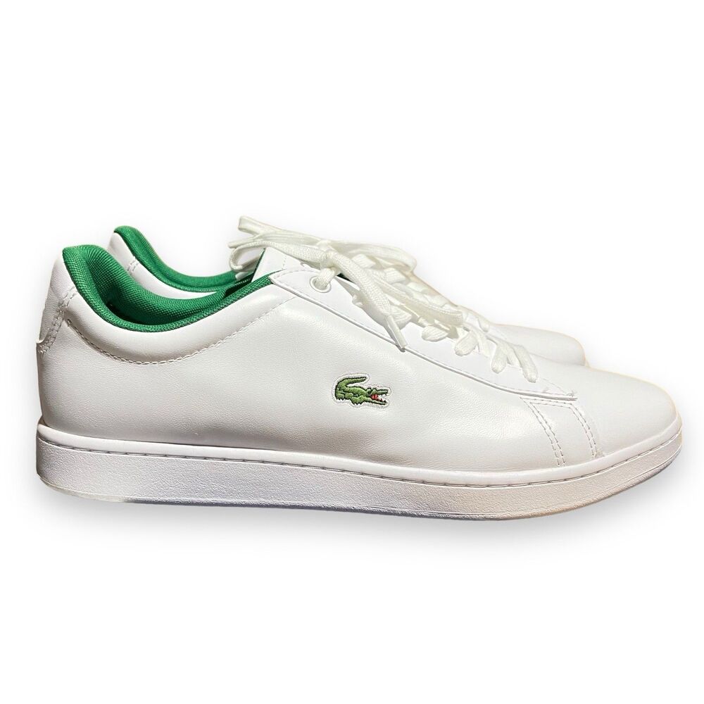 Lacoste Sneakers Mens 10 White Leather Green HYDEZ 119 Lifestyle Shoes